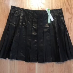 Alice + Olivia leather mini skirt NWT